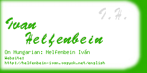 ivan helfenbein business card